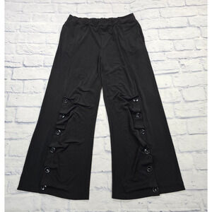 I.C. Connie K WOMENS SIZE M Black Pull On Harem Joggers Jogger Pants USA
